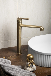 Sapho BEBÉ stojánková umyvadlová baterie vysoká, prodloužená hubice, bronz BB007/18