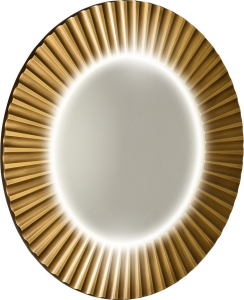Sapho PRIDE kulaté zrcadlo s LED osvětlením v rámu ø 90cm, bronz PD954