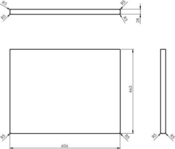 Sapho WOODY deska 606x28x463mm, masiv přírodní dub WDS600-70