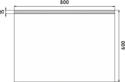 Nimco OBDELNÍKOVÁ - OSTRÉ ROHY LED zrcadlo 800x600 ZP 8003