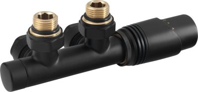 Bruckner WICHER připojovací sada termostatická pro středové připojení 50mm, černá mat 600.311.6