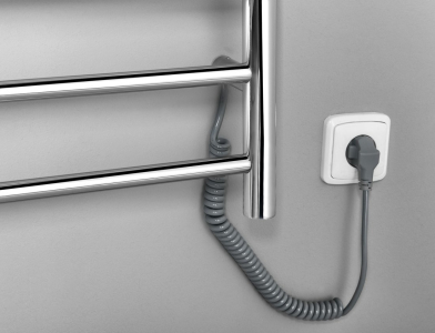 Sapho REDONDO elektrický sušák ručníků, kulatý, 600x1500 mm, 130 W, nerez lesk ER250V