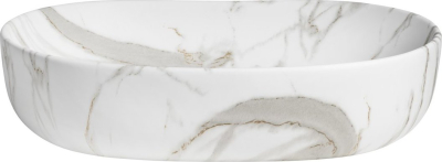 Sapho CALEO keramické umyvadlo na desku, 60x42cm, bianco carrara CA590BC