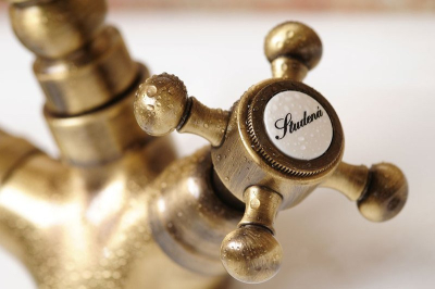 Sapho ANTEA stojánková dřezová baterie s retro hubicí, bronz 3126