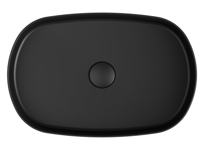 Isvea INFINITY OVAL keramické umyvadlo na desku, 55x36cm, černá mat 10NF65055-2N