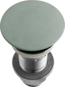 Sapho Umyvadlová výpust 5/4“, click-clack, betonová zátka, 10-80mm, zelená FG923