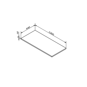 Sapho Deska DTDL 1260x18x440mm, bílá lesk DT126-3030