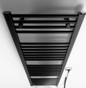 Aqualine DIRECT-E elektrické otopné těleso rovné 450x1320 mm, 400 W, černá ILE34TB