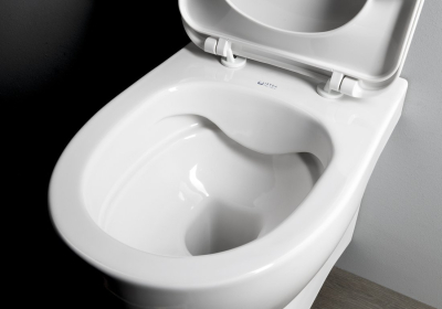 ABSOLUTE závěsné WC Rimless s podomítkovou nádržkou a tlačítkem Schwab, bílá 10AB02002-SET5