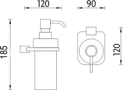 Nimco KIBO Dávkovač tekutého mýdla, pumpička plast Ki X3-31W-26