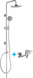 Mereo Sprchový set: Nástěnná sprchová baterie 100 mm, se sprch. soupravou, talířovou a ruční sprchou CB610AZL
