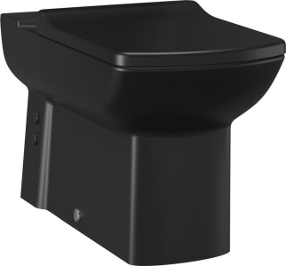 CREAVIT LARA WC mísa pro kombi, spodní/zadní odpad, 35x64cm, černá mat LR360-11SM00E-0000