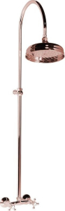 Sapho ANTEA sprchový sloup k napojení na baterii, hlavová sprcha, růžové zlato SET017