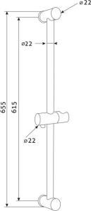 Mereo Posuvný držák sprchy 655 mm CB910B
