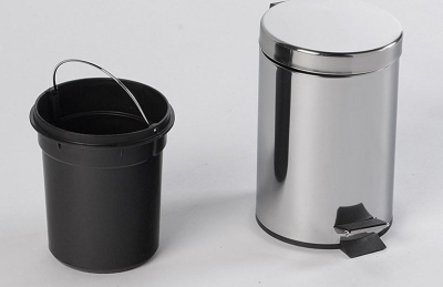 Aqualine SIMPLE LINE odpadkový koš kulatý 3l, nerez lesk 27103