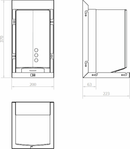 NOFER VELOX zrcadlová skříňka 100cm se senzorovým dávkovačem mýdla, vodovodní baterií a osoušečem rukou MUM000116