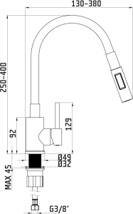 Granitový dřez Sinks ULTIMA 790 Pureblack + ELASTA S černá matná G25426