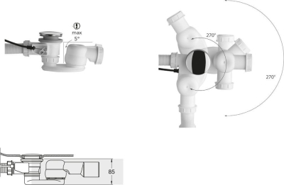 Polysan Sifon 6/4", výška 42mm, DN40 71712