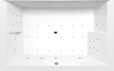 Polysan DUPLA hydromasážní vana, 180x120x54cm, Attraction Hydro-Air, chrom 13611.4010