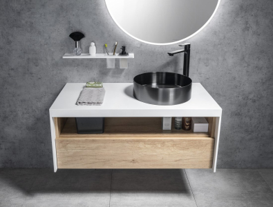 Sapho Koupelnový set VIERA 100, dub alabama / bílá mat KSET-036