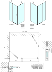Polysan ZOOM obdélníkový sprchový kout 1100x1000mm L/P varianta ZL1311ZL3210