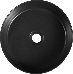 Isvea INFINITY ROUND keramické umyvadlo na desku, průměr 36cm, černá mat 10NF65036-2N