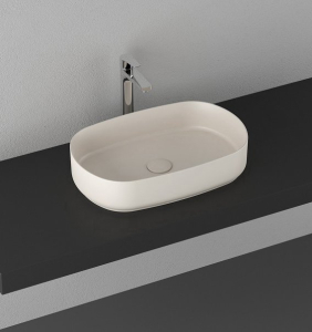 Isvea INFINITY OVAL keramické umyvadlo na desku, 55x36cm, ivory 10NF65055-2K