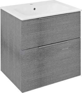 Sapho CIRASA umyvadlová skříňka 59, 2x64x46cm, dub stříbrný CR601-1111