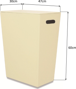 KOH-I-NOOR ECO PELLE koš na prádlo 47x60x30cm, krémová 2463CR