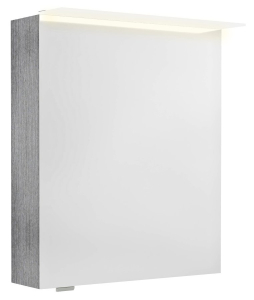 Sapho LINEX galerka s LED osvětlením, 60x70x15cm, levá/pravá, dub stříbrný LX060-0011