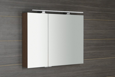 Sapho MIRRÓ galerka s LED osvětlením, 90x70x16cm, borovice rustik MC090-0016
