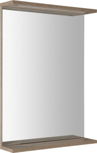 Aqualine KORIN STRIP zrcadlo s LED osvětlením 50x70x12cm, dub platin KO995S
