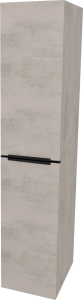 Mereo Mailo, koupelnová skříňka vysoká 170 cm, černé madlo, Multidecor, Chromix stříbrný CN594LPBACST