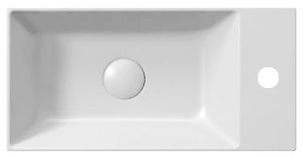 GSI KUBE X keramické umývátko 50x25cm, pravé/levé, bílá ExtraGlaze 9486111