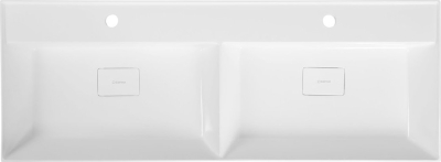 Sapho GODIVA dvojumyvadlo, litý mramor, 119x44cm, bílá GU119