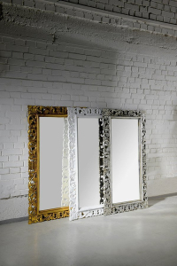 Sapho SCULE zrcadlo ve vyřezávaném rámu 80x120cm, stříbrná IN308