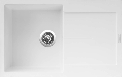 Granitový dřez Sinks ULTIMA 790 Milk + ELASTA S černá matná G25428