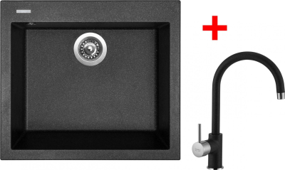 Granitový dřez Sinks CUBE 560 Granblack + Vitalia GR G9530