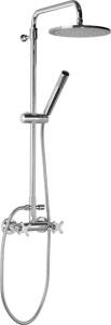 Sapho AIRTECH-AXIA sprchový sloup k napojení na baterii, hlavová, ruční sprcha, chrom 990E