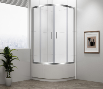 Polysan SELMA čtvrtkruhová sprchová zástěna 900x900x1650mm, čiré sklo MD2516
