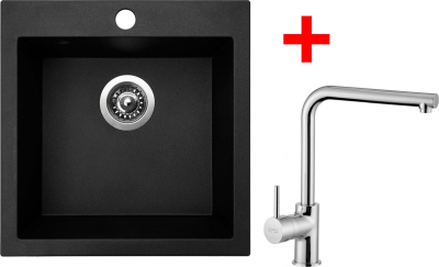Granitový dřez Sinks VIVA 455 Granblack + Elka G630