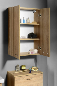 Aqualine ZOJA/KERAMIA FRESH skříňka horní 50x76x23cm, dub platin 51304