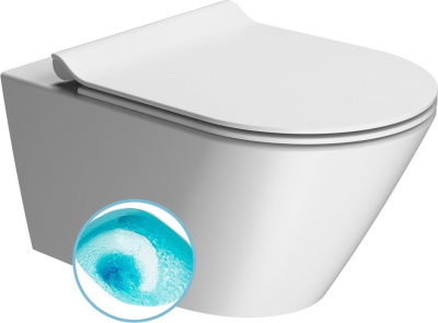 GSI KUBE X závěsná WC mísa, Swirlflush, 36x55cm, bílá dual-mat 941509