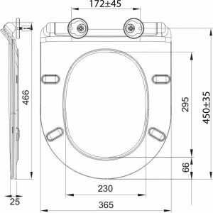 Sapho WC sedátko, SLIM, Soft Close, Easy Take, bílá PCS081