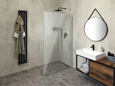 Polysan ARCHITEX sada pro uchycení skla, podlaha-stěna, max. š. 1200mm, leštěný hliník AL2112