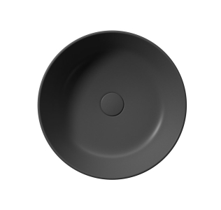 GSI KUBE X keramické umyvadlo na desku, průměr 45cm, černá mat 942726