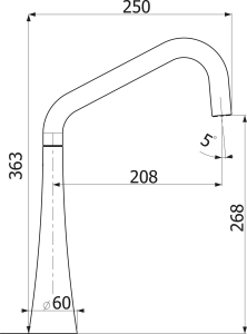 Sinks CONICA - N6 Nanoblack AVCNGRN6