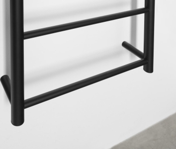 Sapho SHICK nástěnný sušák ručníků 500x1344 mm, kulatý, černá mat SH500B