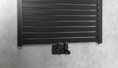 Aqualine TONDI otopné těleso rovné 600x1330 mm, středové připojení, černá mat DT486T