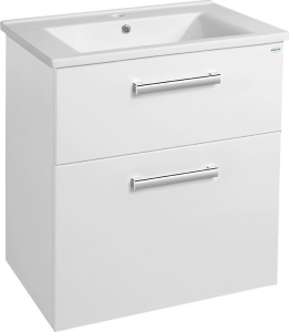 Aqualine VEGA umyvadlová skříňka 62x72, 6x43, 6cm, 2x zásuvka, bílá VG063